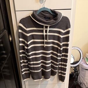 Tommy Hilfiger Charcoal and Cream Striped Sweater